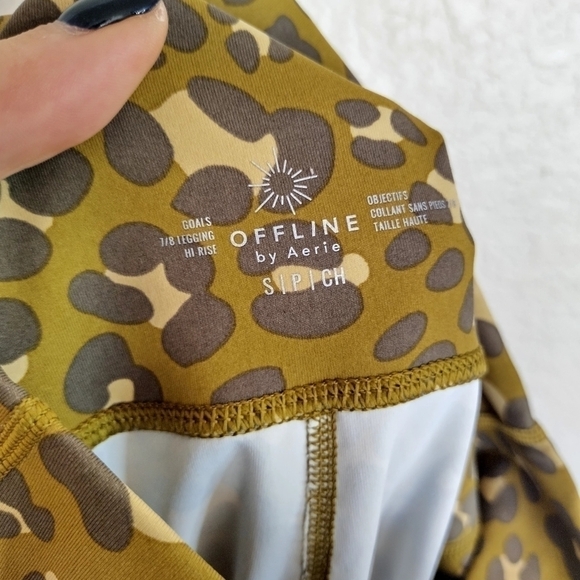 Aerie offline goals high rise 7/8 leggings leopard print sz S - Picture 3 of 7